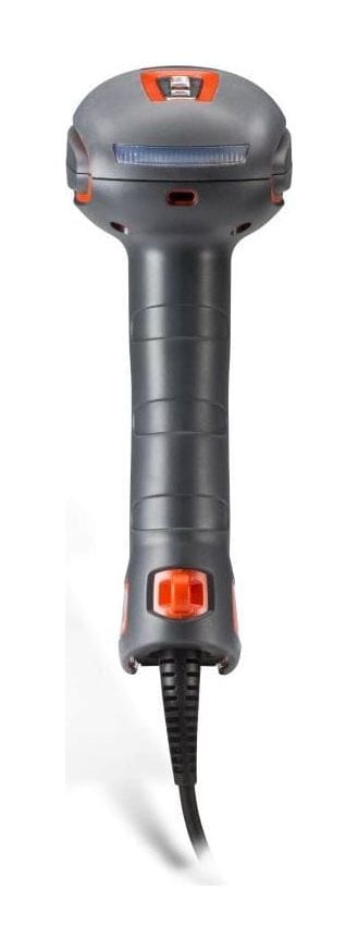 Show Honeywell Granit 1280i scanner, rear view with cable