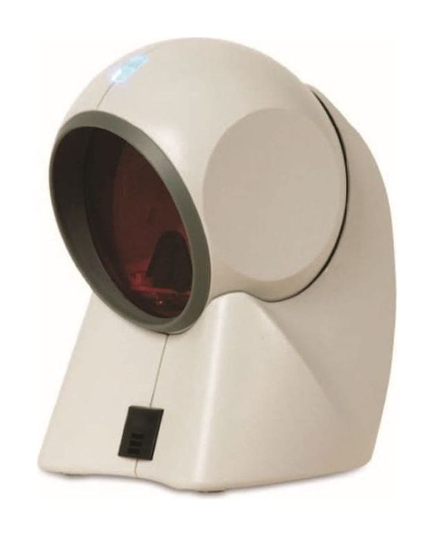 Honeywell Orbit 7120 omnidirectional presentation laser scanner, front-left view