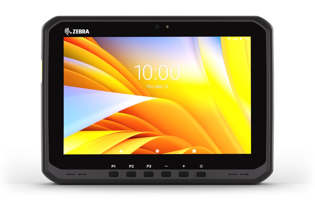 Zebra ET65 rugged Android tablet, front view